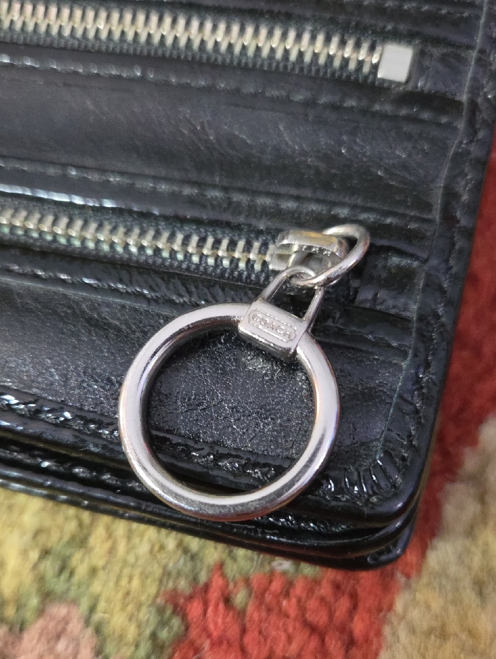 Coach Poppy Y2k Zipper Pull Leather Wallet - Picture 2 of 8